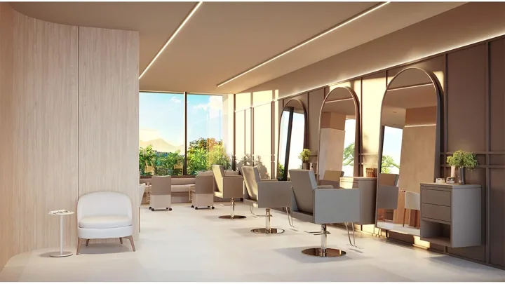 Grand Quartier — Espaço beauty · perspectiva ilustrativa