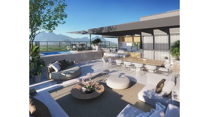 Grand Quartier — Terraço cobertura - GQ 3.000 · perspectiva ilustrativa