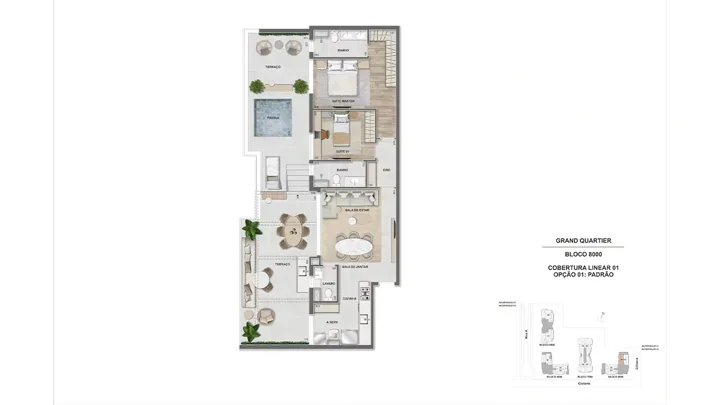 Grand Quartier — Fase 2 · Cobertura linear 2 suítes - 135 m² -GQ 8.000 - final 01