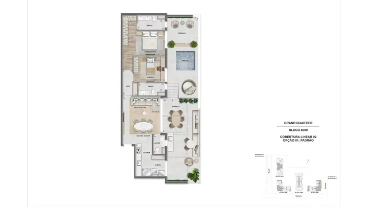 Grand Quartier — Fase 2 · Cobertura linear 2 suítes - 138 m² -GQ 8.000 - final 02