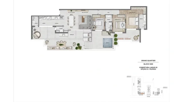 Grand Quartier — Fase 2 · Cobertura linear 3 suítes - 181 m² -GQ 5.000 - final 02