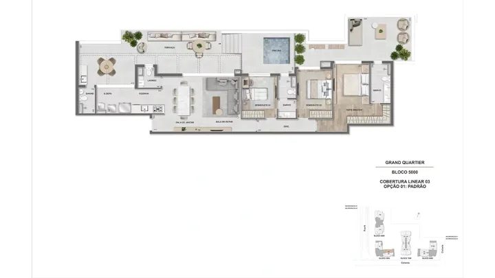 Grand Quartier — Fase 2 · Cobertura linear 3 suítes - 181 m² -GQ 5.000 - final 03