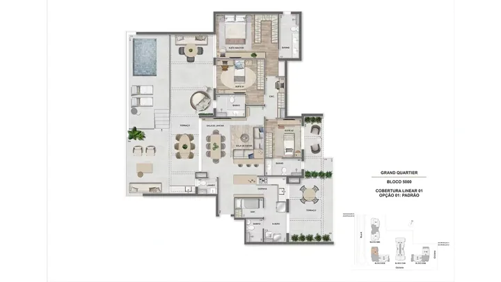 Grand Quartier — Fase 2 · Cobertura linear 3 suítes - 236 m² -GQ 5.000 - final 01