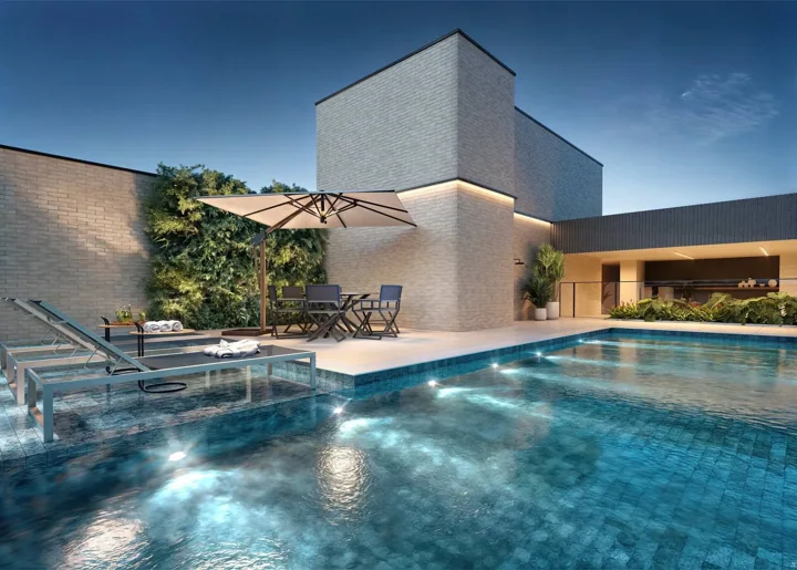 HUM Humaitá — Piscina · perspectiva ilustrativa
