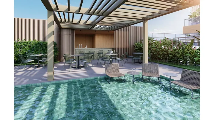 Icon Golf Residence — Pool House · perspectiva ilustrativa