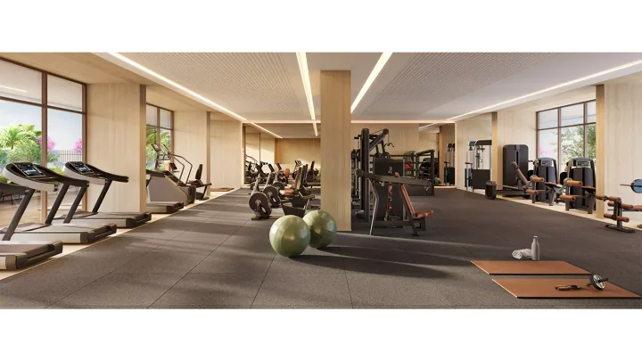 Icon Golf Residence — Academia · perspectiva ilustrativa