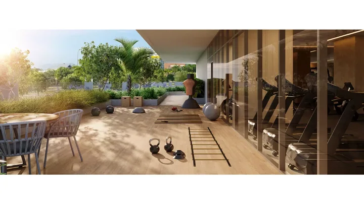 Icon Golf Residence — CrossFit Zone · perspectiva ilustrativa