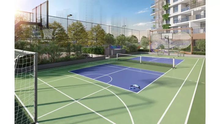 Icon Golf Residence — Quadra · perspectiva ilustrativa