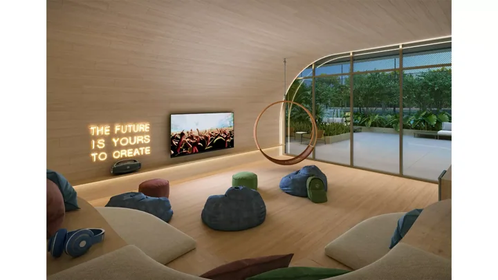 Icon Golf Residence — Espaço teen · perspectiva ilustrativa