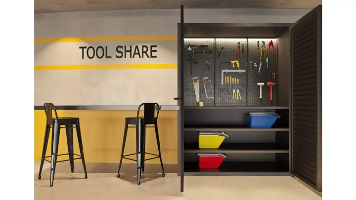 Icon Golf Residence — Tool share · perspectiva ilustrativa
