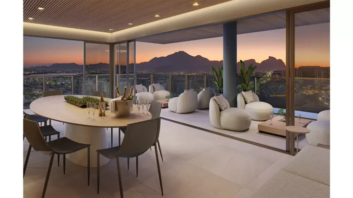 Icon Golf Residence — Rooftop · perspectiva ilustrativa