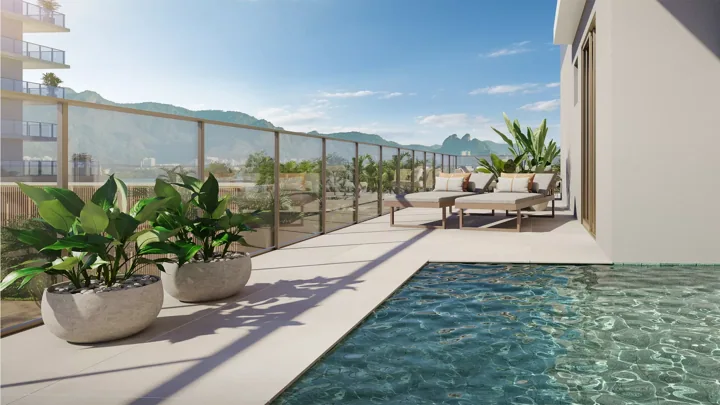 Icon Golf Residence — Garden House · final 2 · piscina · perspectiva ilustrativa