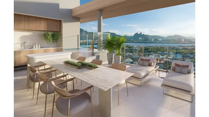 Icon Golf Residence — ICON 1.000 - Cobertura final 1 - Espaço gourmet · perspectiva ilustrativa