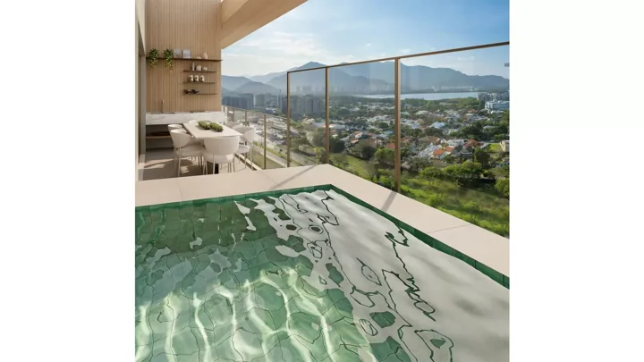 Icon Golf Residence — ICON 1.000 - Cobertura final 2 - Piscina · perspectiva ilustrativa