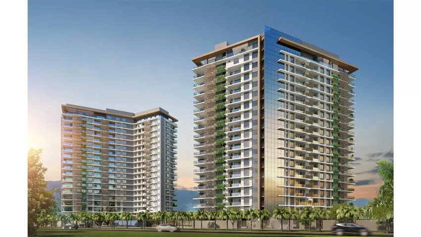 Icon Golf Residence — Fachada · perspectiva ilustrativa