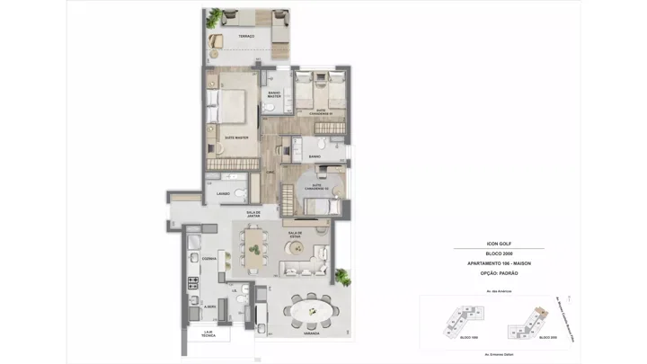 Icon Golf Residence — ICON 2.000 - Apto. 106 - 3 qts.