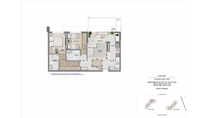 Icon Golf Residence — ICON 1.000 e 2.000 - Aptos. final 1, 3, 5, 7 e 8 - 2 qts.