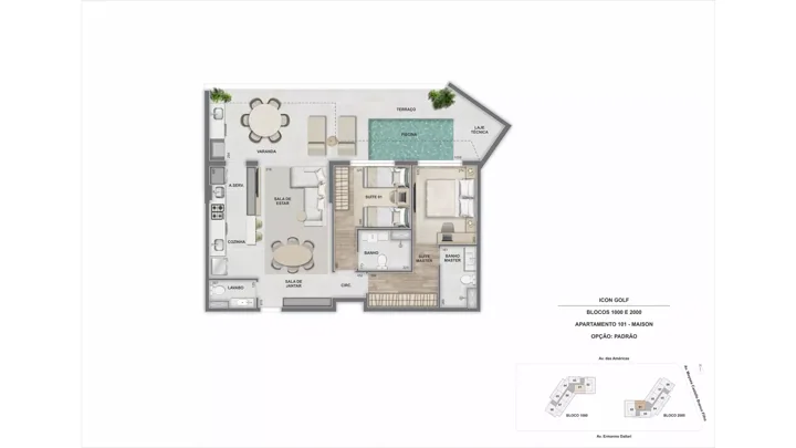 Icon Golf Residence — ICON 1.000 e 2.000 - Garden House 101 - 2 qts.