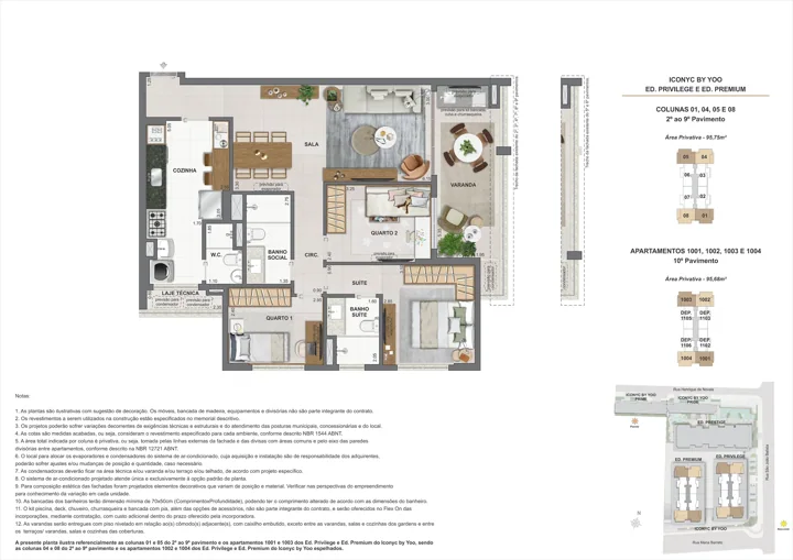 Iconyc by YOO — Apartamento 3 quartos - 2° ao 10° andar - 95m²