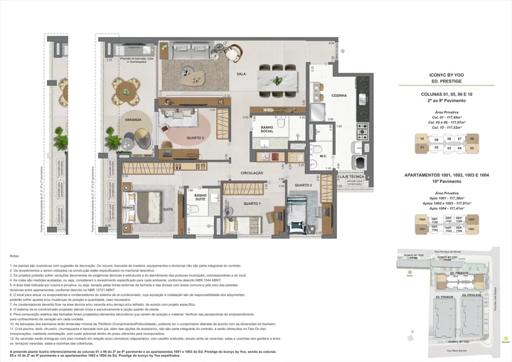 Iconyc by YOO — Apartamento 4 quartos - 2° ao 10° andar - 117m²