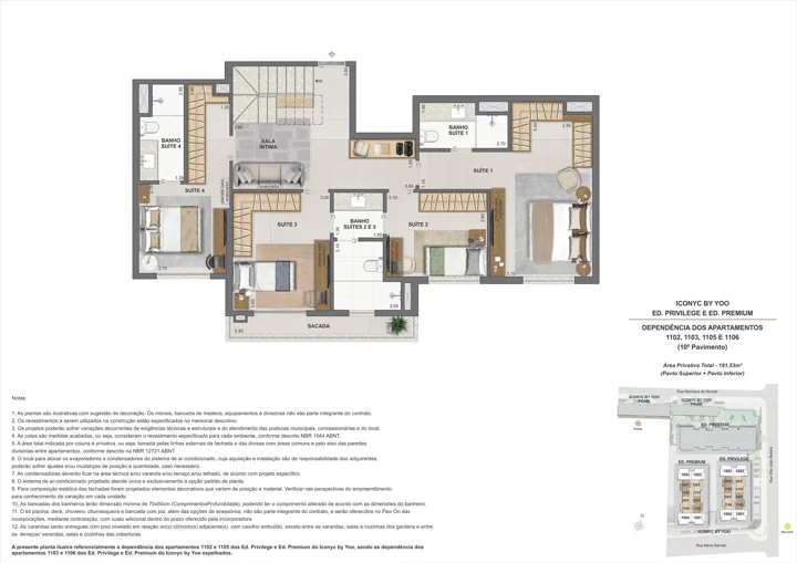 Iconyc by YOO — Cobertura Duplex - 10° andar - 191m²