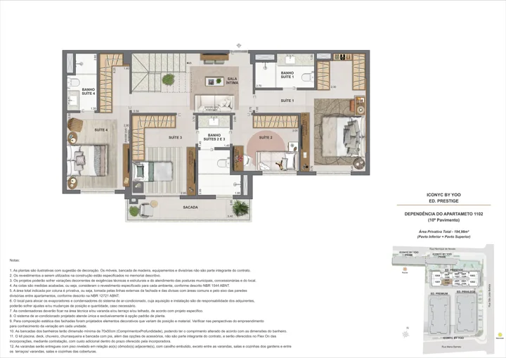 Iconyc by YOO — Cobertura duplex - 10° andar - 195m²