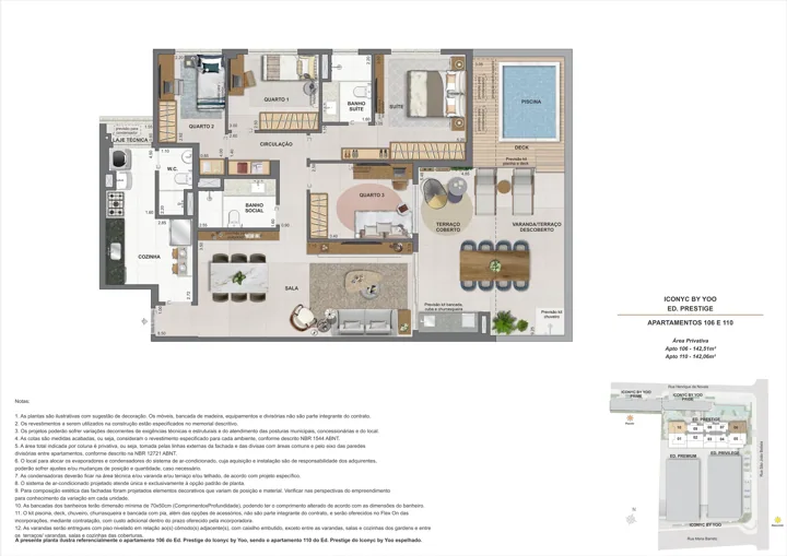 Iconyc by YOO — Garden 4 quartos - 1° andar - 142m²