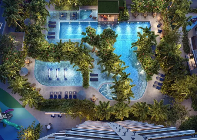 Vista aérea do conjunto — La Isla Residence Club · Perspectivas do projeto