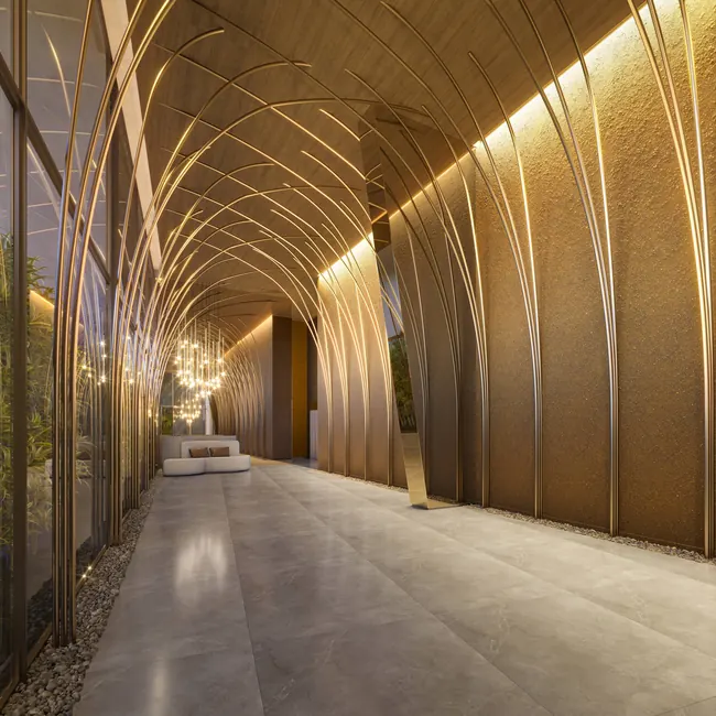 Lobby de acesso — La Isla Residence Club · Perspectivas do projeto