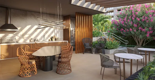 Churrasqueira gourmet — La Isla Residence Club · Perspectivas do projeto