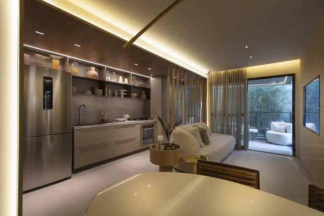 Ambiente do apartamento decorado de 4 quartos — La Isla Residence Club · Decorado de 4 quartos