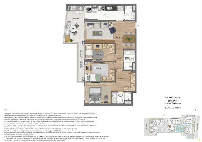 Apartamento 3Q - Ed. San Andrés (COL 2) — La Isla Residence Club · Plantas