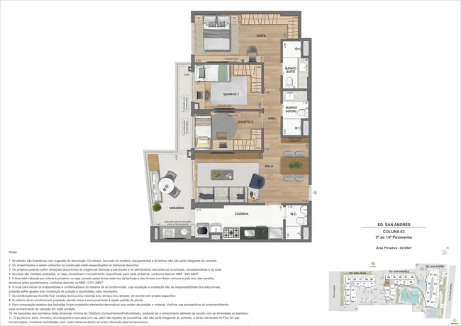 Apartamento 3Q - Ed. San Andrés (COL 3) — La Isla Residence Club · Plantas