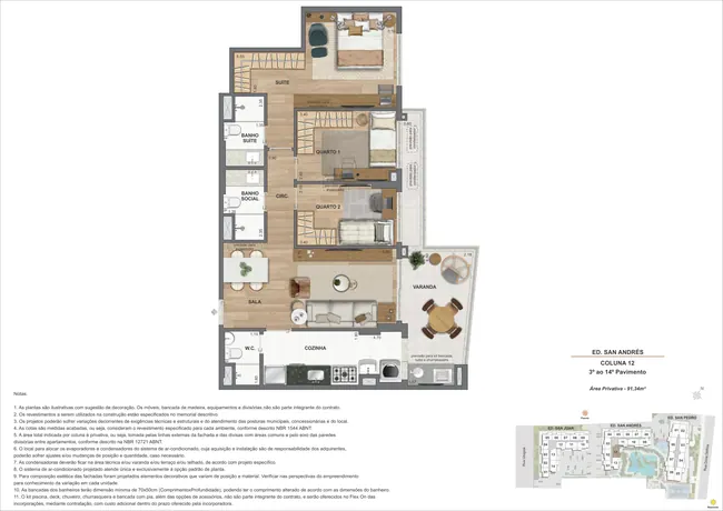 Apartamento 3Q - Ed. San Andrés (COL 12) — La Isla Residence Club · Plantas