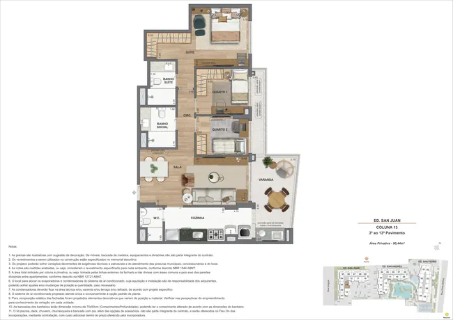 Apartamento 3Q - Ed. San Juan (COL 13) — La Isla Residence Club · Plantas