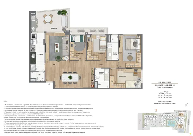 Apartamento 4Q - Ed. San Andrés (COL 1, 2, 5 e 6) — La Isla Residence Club · Plantas