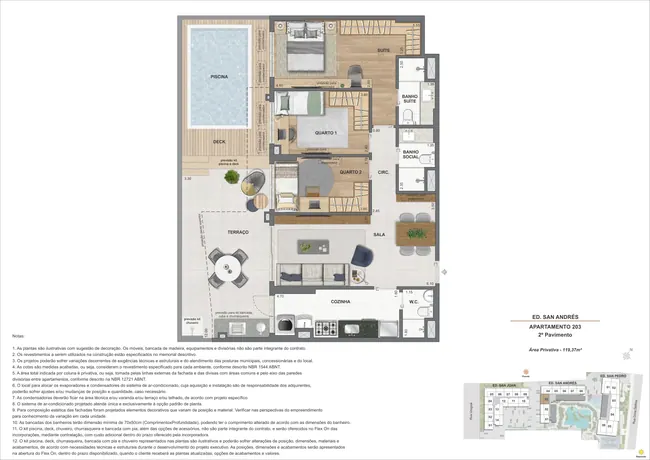 Garden 2Q - Ed. San Andrés (COL. 3) — La Isla Residence Club · Plantas