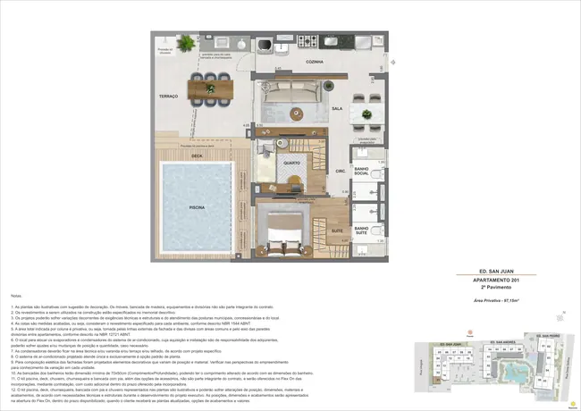Garden 2Q - Ed. San Juan (COL 1) — La Isla Residence Club · Plantas