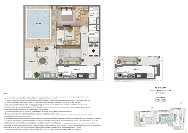 Garden 2Q - Ed. San Juan (COL 2 e 3) — La Isla Residence Club · Plantas