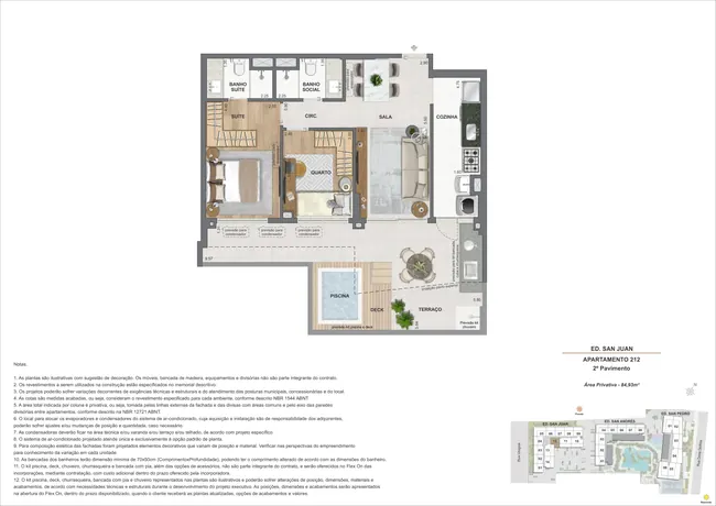 Garden 2Q - Ed. San Juan (COL 12) — La Isla Residence Club · Plantas
