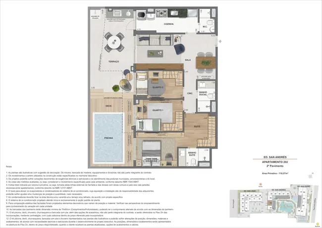 Garden 3Q - Ed. San Andrés (COL 2) — La Isla Residence Club · Plantas