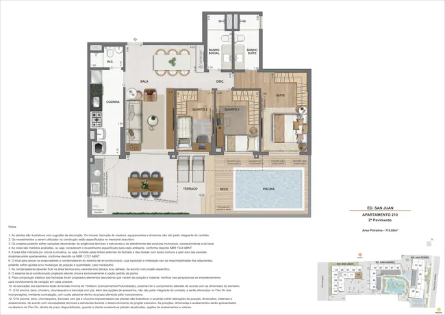 Garden 3Q - Ed. San Juan (COL 10) — La Isla Residence Club · Plantas