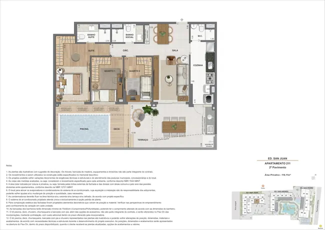 Garden 3Q - Ed. San Juan (COL 11) — La Isla Residence Club · Plantas