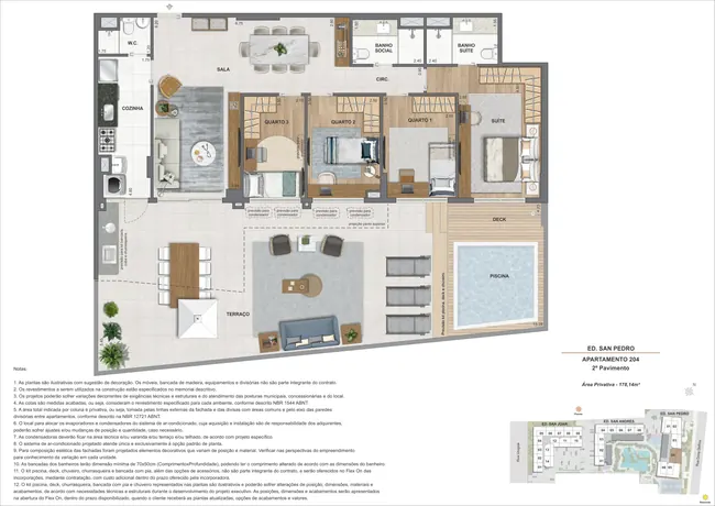 Garden 4Q - Ed. San Pedro (COL 4) — La Isla Residence Club · Plantas