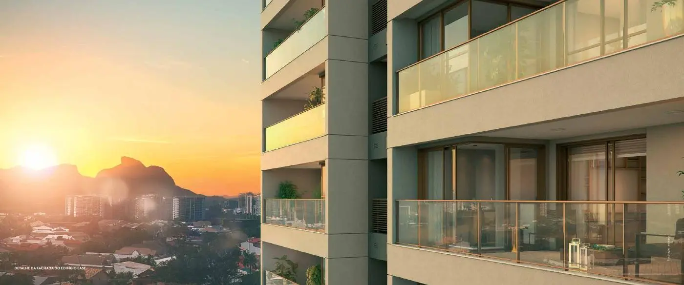 Latitud Condominium Design na Barra da Tijuca ao entardecer