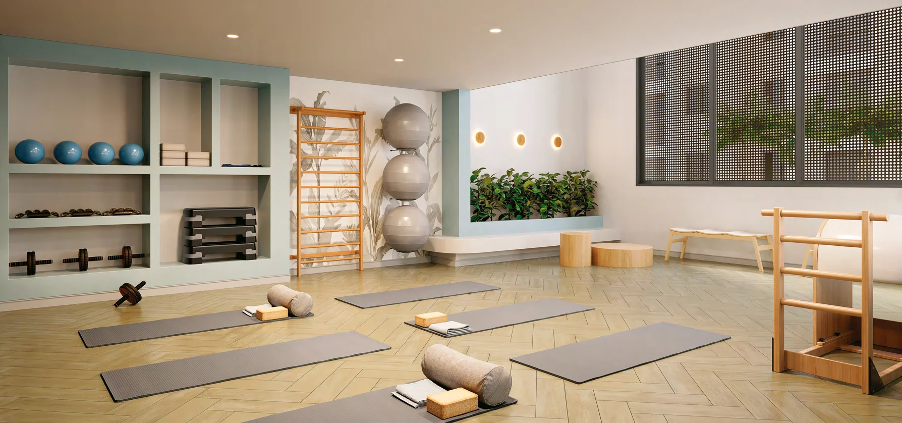 Pilates e yoga · Luzes do Rio — Candeeiro