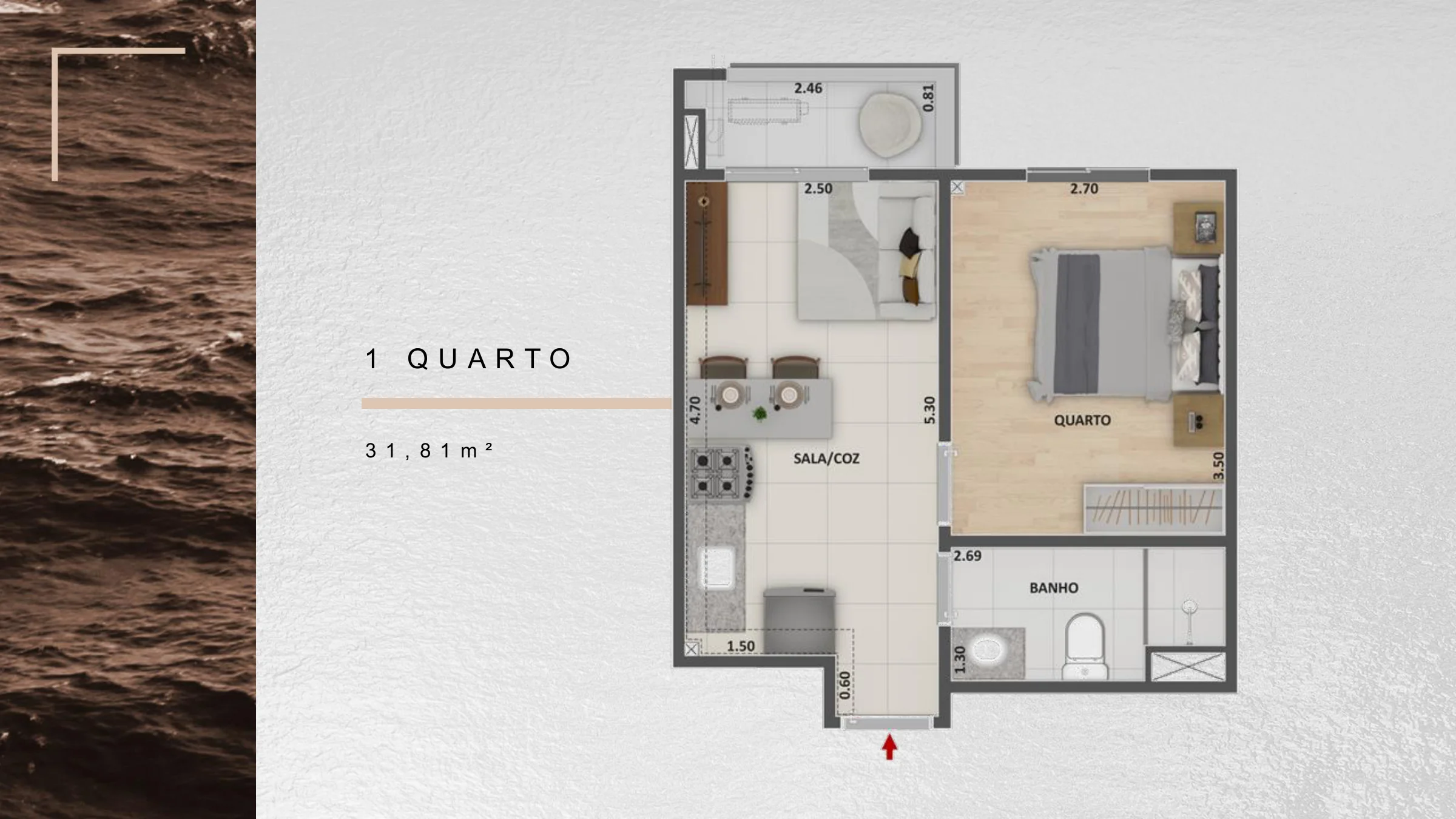 1 quarto · 31,81 m² · Metropolitan Dream