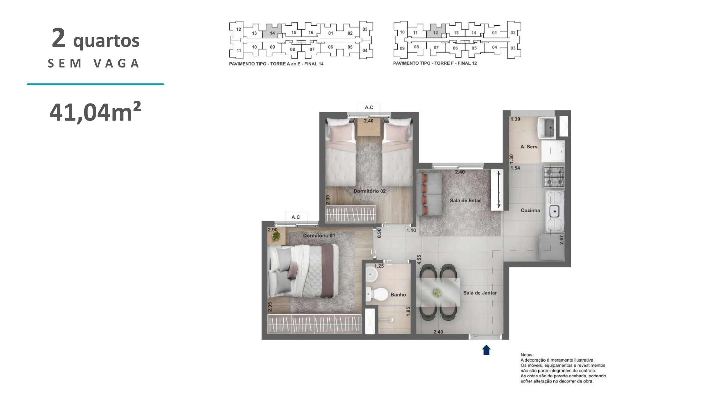 2 quartos · 41,04 m² · My Jacarepaguá Style