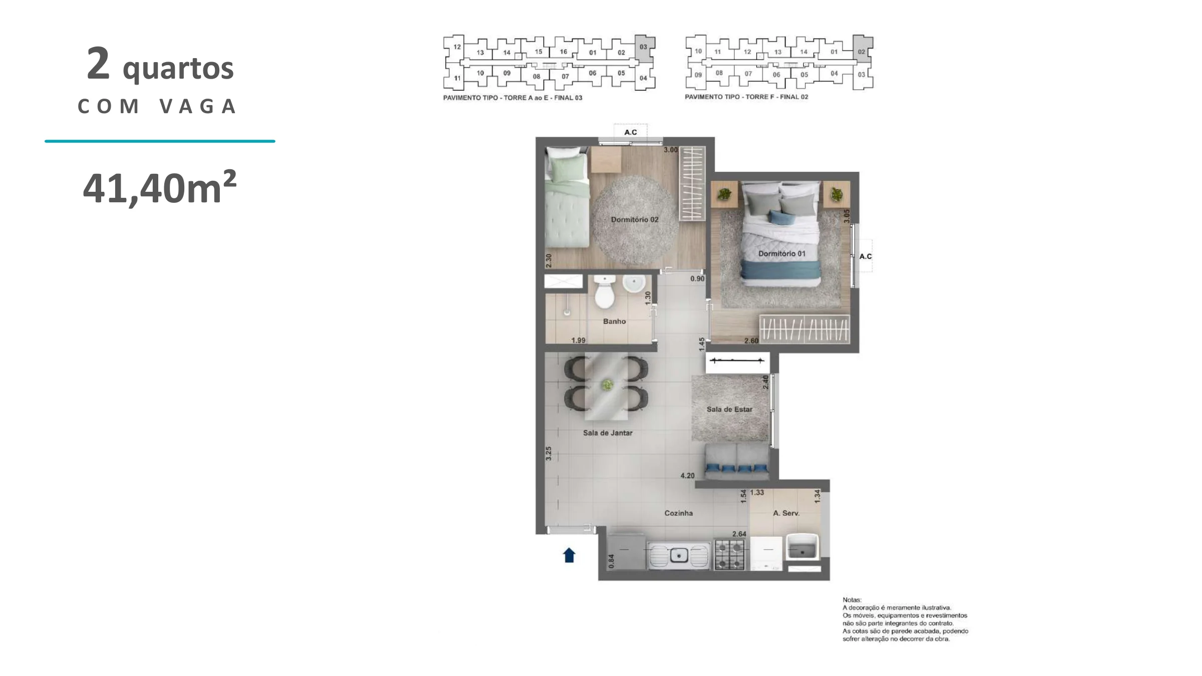 2 quartos · 41,40 m² · My Jacarepaguá Style