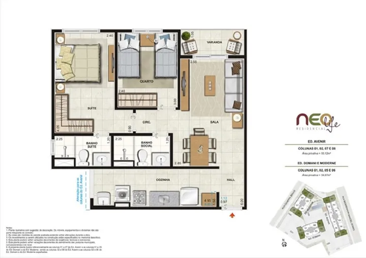Neo Life Residencial — Colunas-1-2-5-e-6